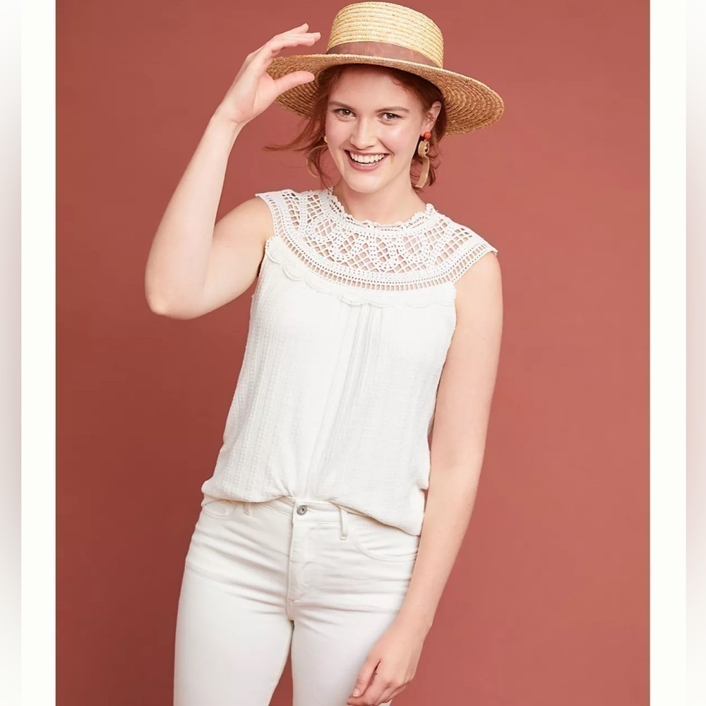 Anthropologie Meadow Rue Sierra Crocheted Top